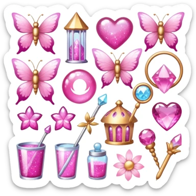 pink fairy girly aestetic items sticker