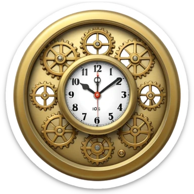 mechanic clock sticker