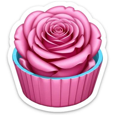 un bonbon rose rond dans un emballage sticker