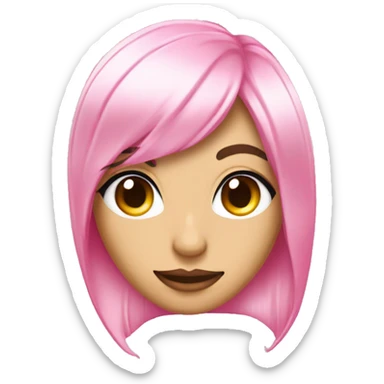 tacco rosa brillantinato sticker