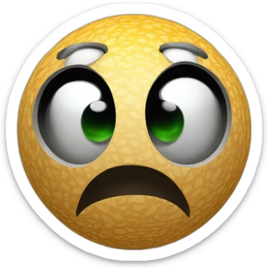 3d sphere with a cartoon Creeper skin texture with big confident eyes sticker