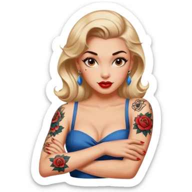 arm pin up tattoo all sticker