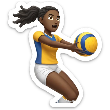 Volleyball player sticker