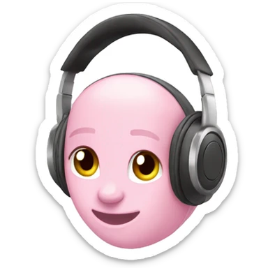 Light Pink over ear headphones with bambi sticker