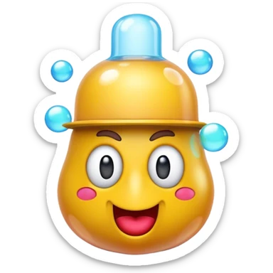 Cinematic Realistic Bubble O'Bill Pop Culture Emoji, featuring a quirky, playful portrayal of an iconic Aussie character rendered with vibrant textures and fun dynamic lighting. sticker