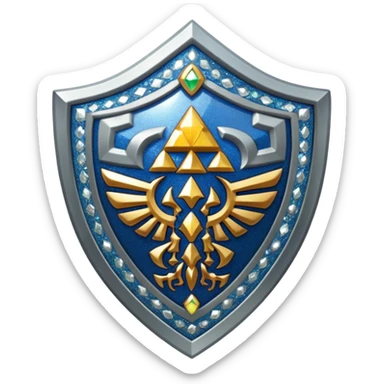 glitter shield Hylian sticker