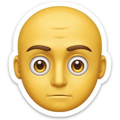 side eye emoji meme, yellow face, raised eyebrow, eyes looking to the side, subtle smirk, classic emoji style sticker