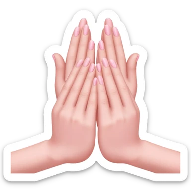 pray hands perfect soft pink sticker