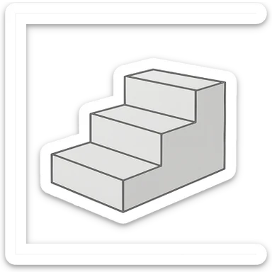 minimal 3-step stair sticker