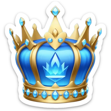 blue crown put aura sticker