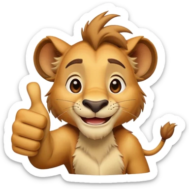 Generate an emoji that looks like Timon from the cartoon “The Lion King” that shows a like sticker