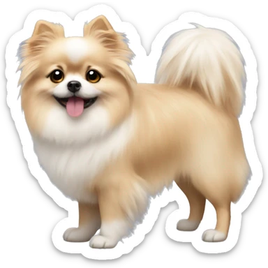 maltese and pomeranian mix sticker