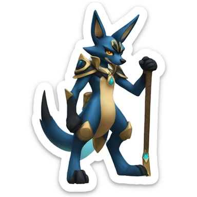 Lucario-Anubis full body sticker