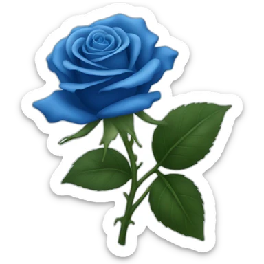 Blue rose sticker