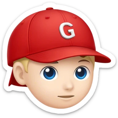 Red ballcap with ‘G‘ Logo sticker