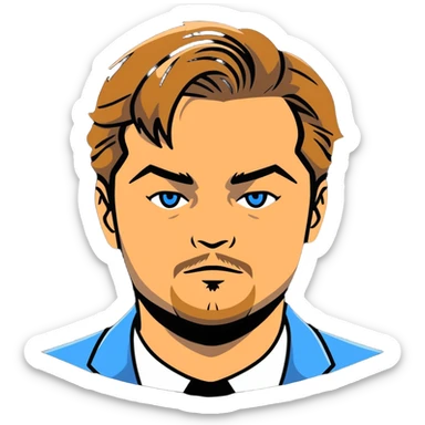 Leonardo DiCaprio upper body portrait sticker