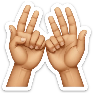 Chinese fist and palm hand gesture sticker