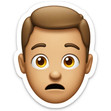 Confused face with red question marks around face sticker