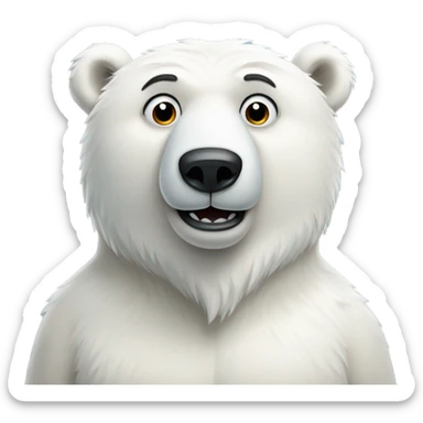 polar bear ba g sticker