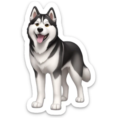 Dog alaskan malamute full-body sticker