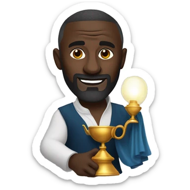 idris elba genie with lamp sticker