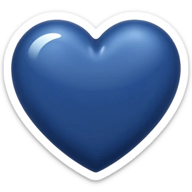 navy blue heart sticker