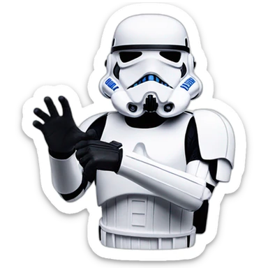 Storm trooper ok hand gesture sticker