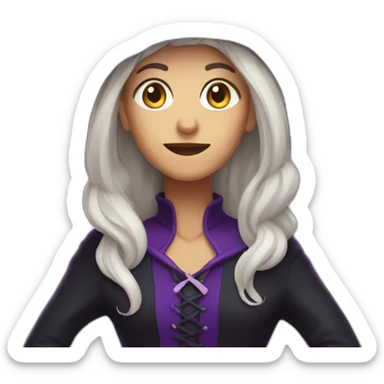 Purpule Witch sticker