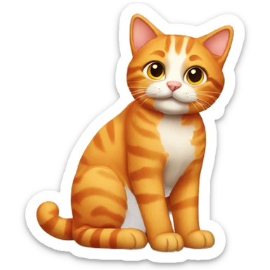 Orange tabby cat sticker