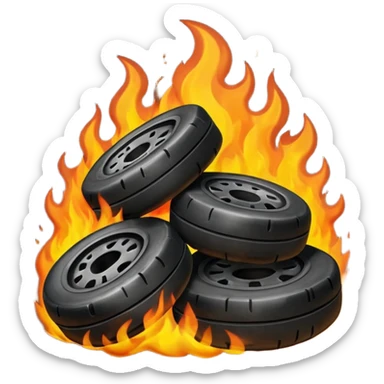 Lastik yakma sticker