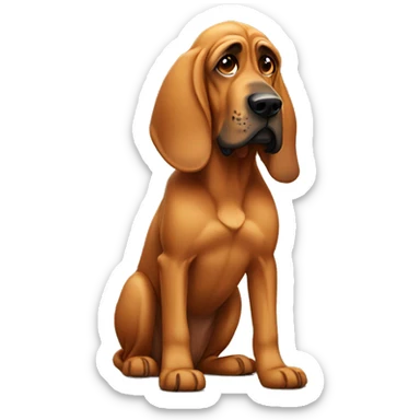 Bloodhound dog  sticker
