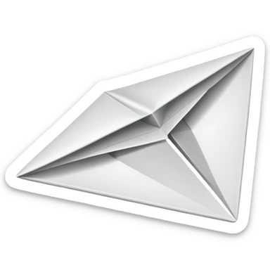 white paper airplane flying sticker