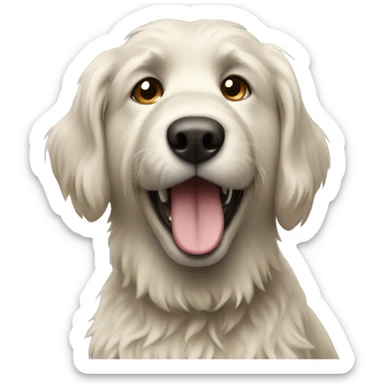shaggy dog similar to labrador sticker