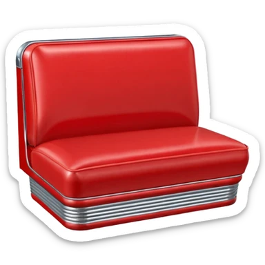 1950s diner booth seat sticker