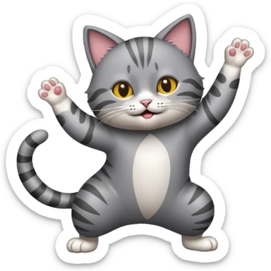A cat doing the ay mi gatito dance sticker
