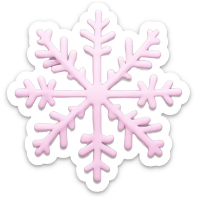 pastel pink snowflake  sticker