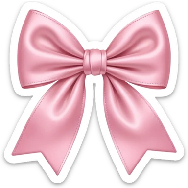 Cute pastel pink bow sticker