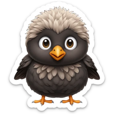 Un bebe oiseau mignon noir sticker