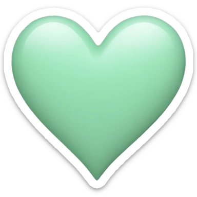 Pastel green heart sticker