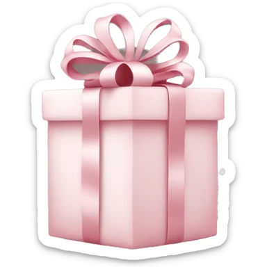 Light pink Christmas gifts under a white Christmas tree  sticker