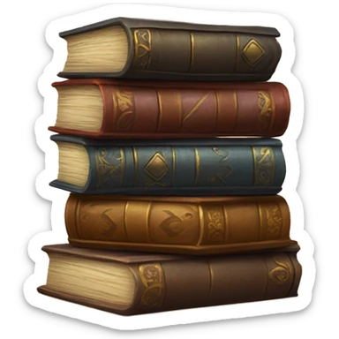 Vintage fantasy Book Stack sticker