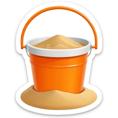 Orange beach bucket sticker