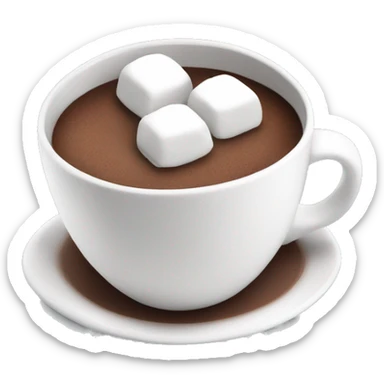 Hot chocolate with marshmallows  sticker
