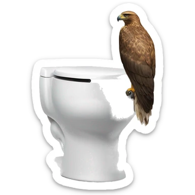 hawk tuah riding a skibidi toilet sticker