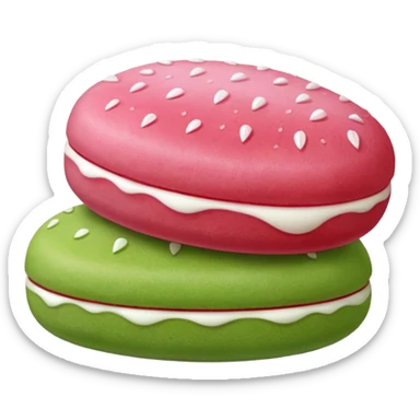strawberry and matcha mochi sticker