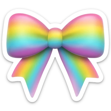 Pastel Rainbow Bow sticker