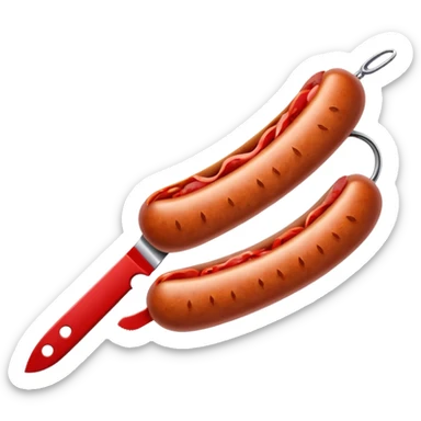 sausage with a razor blade inside sticker
