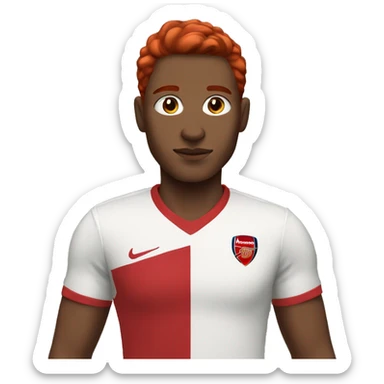 asina with red hair wearing arsenal uniform sticker
