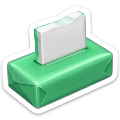 WHITE ERASER WARPED GREEN PACKAGE sticker