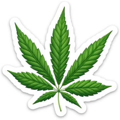 Cannabis leaf sticker